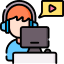 Content creator filming a video